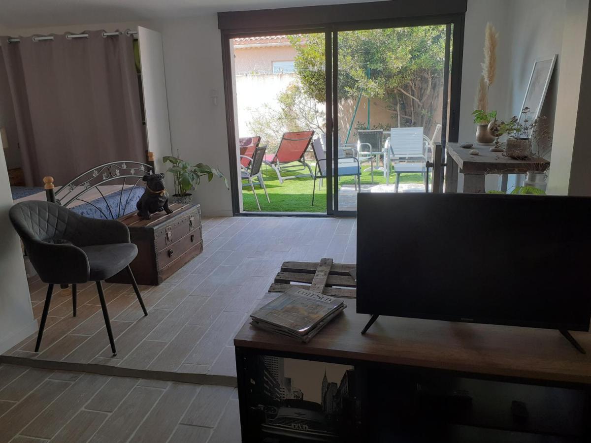 Loft Avec Clim, Parking Et Jardin Proche De La Mer Villa Sauvian Exteriör bild